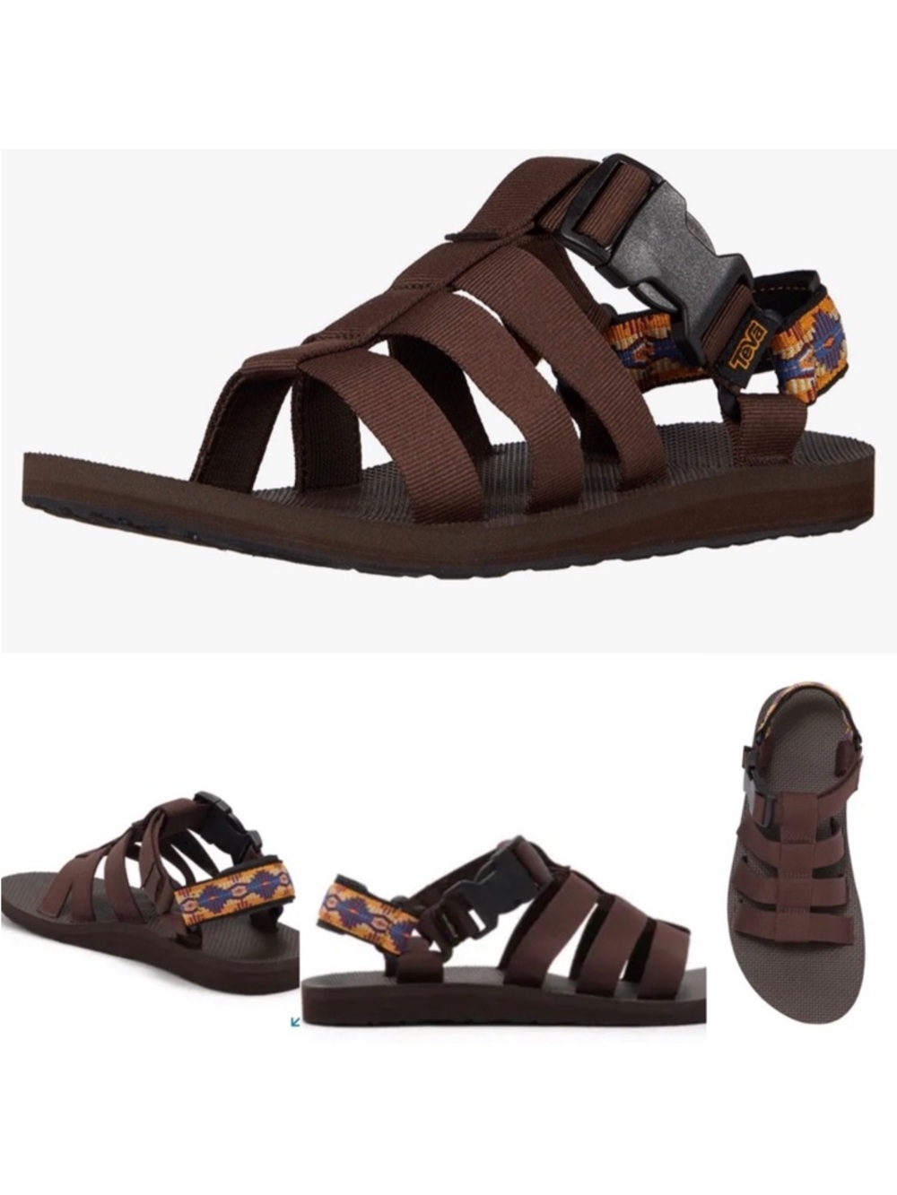 Men’s Teva Original Durado Sandals Brown w/ Black Buckle 11